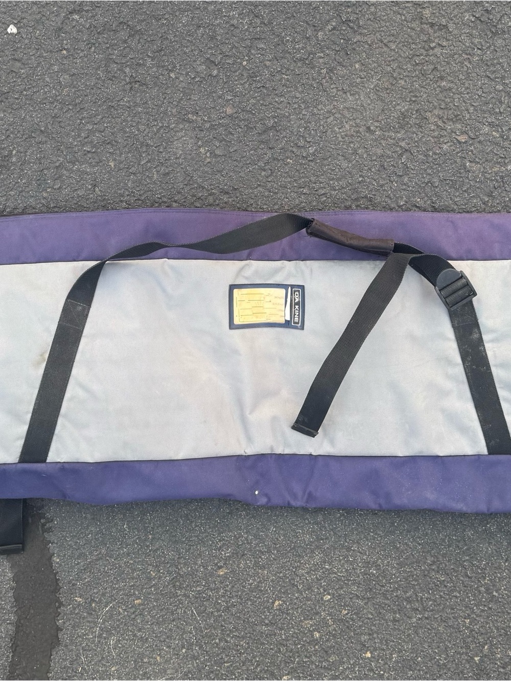 Vintage DaKine Snowboard Bag Padded Travel Carrier Gray Blue Ski Case Zip